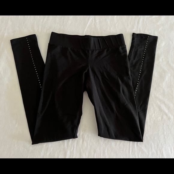 XS/S BCBGeneration Black & Metal Studs Leggings X Small Fall Winter Spring Summ - Picture 5 of 6